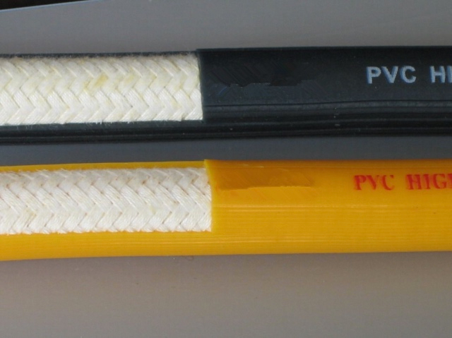 نسج خرطوم الألياف PVC عالية الضغط